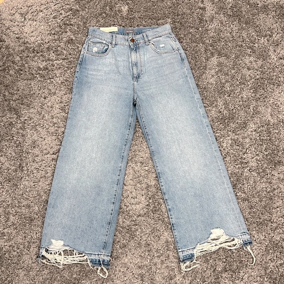 DL1961 | Hepburn High Rise Wide Leg Jeans in Slate size 28 NWT - Picture 4 of 16